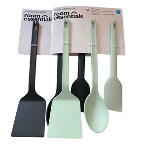 Room Essentials Cooking Utensil Trio NWT: CHOICE OF BLACK OR MINT GREEN